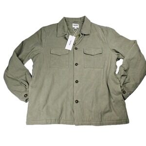 Rhythm Insulated Overshirt Fatigue Jacket Utility Workwear beige Size Large